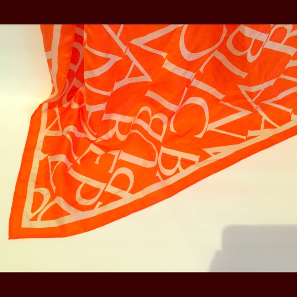 Banana Republic Accessories - BANANA REPUBLIC SILK FOULARD Square scarf orange